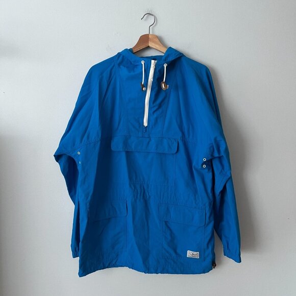 L.L. Bean Men's Mountain Classic Anorak Windbreaker Jacket Blue Size M - Picture 1 of 8